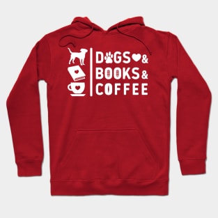 Dogs books coffee Hoodie